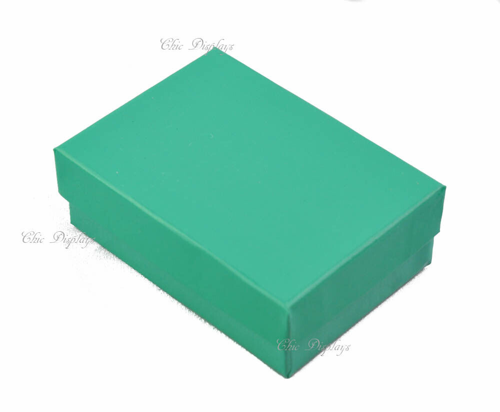 100pc Teal Jewelry Gift Boxes Wholesale Teal Gift Boxes Green Boxes +FREE Bows Unbranded - фотография #3