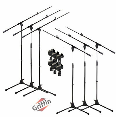 Microphone Stand 6 PACK - GRIFFIN Telescoping Boom Arm Mic Studio Stage Tripod Griffin LG-AP3614 (6)