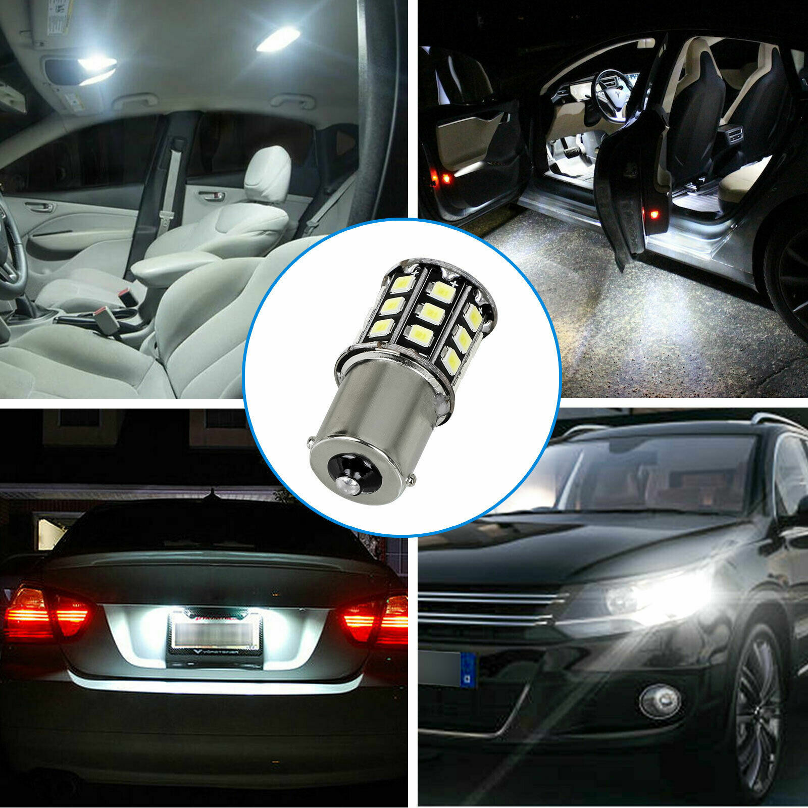 10x Super Bright White 1156 RV Trailer 33-SMD Car LED 1141 Interior Light Bulbs ANYHOW Does Not Apply - фотография #3
