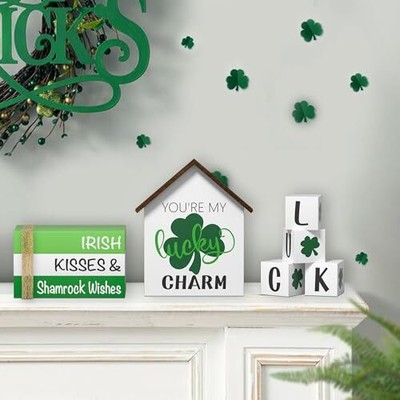 St. Patrick's Day Decorations Shamrock Decor Faux Books, 8 Pcs St. Patricks  Does not apply Does Not Apply - фотография #8