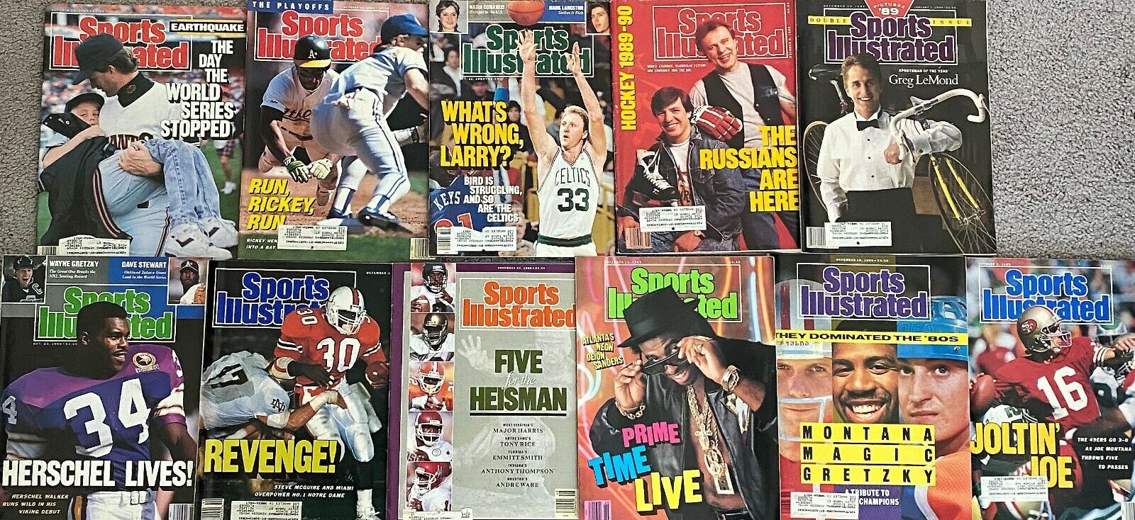 Sports Illustrated Oct. - Dec. 1989 LOT 11 Vintage Issues (sold as LOT or solo) Без бренда