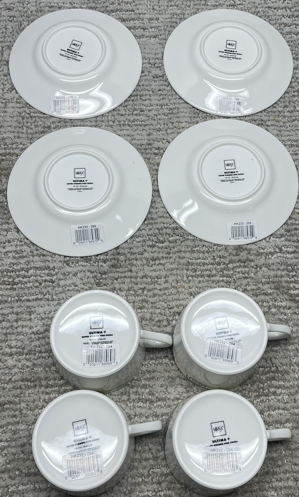 4 New Old Stock Mikasa Ultima Plus Headline Cups Saucer Geometric Abstract HK232 Mikasa - фотография #4
