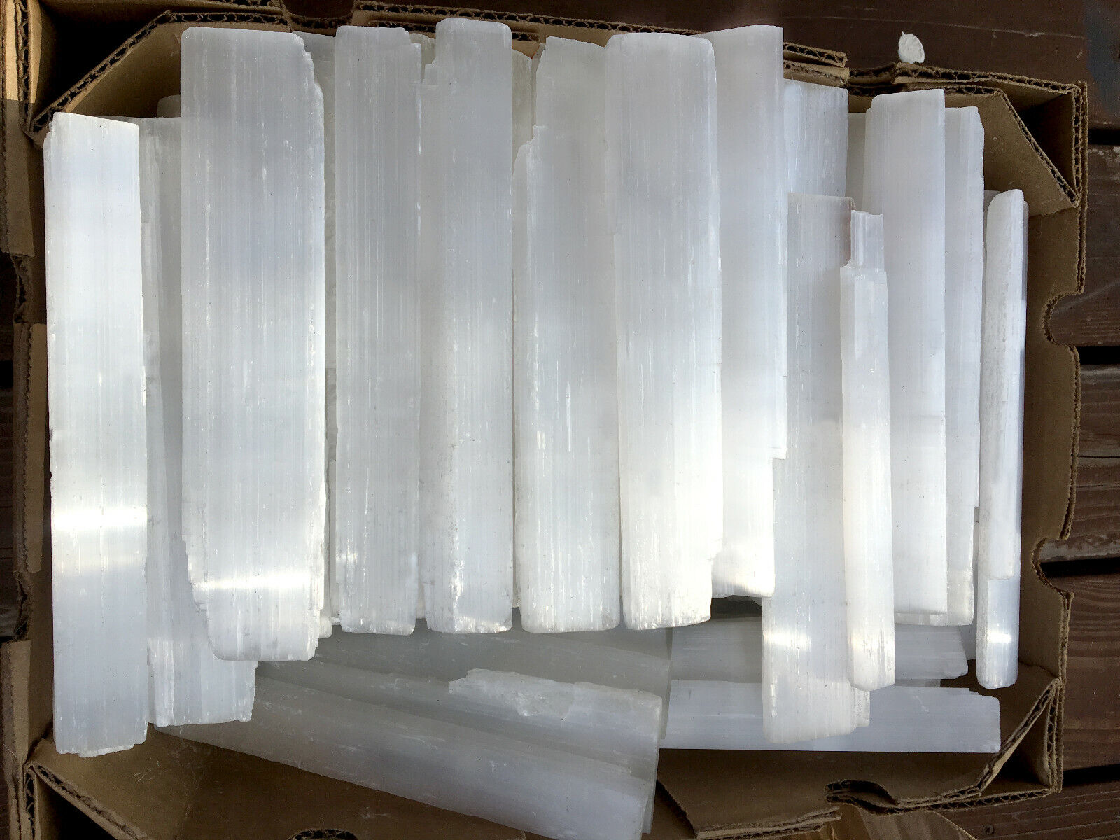 10 " Selenite Logs XL Natural Crystal Sticks Rough Wands BULK 5 lb LOT Wholesale Handmade by mmCrystals - фотография #8