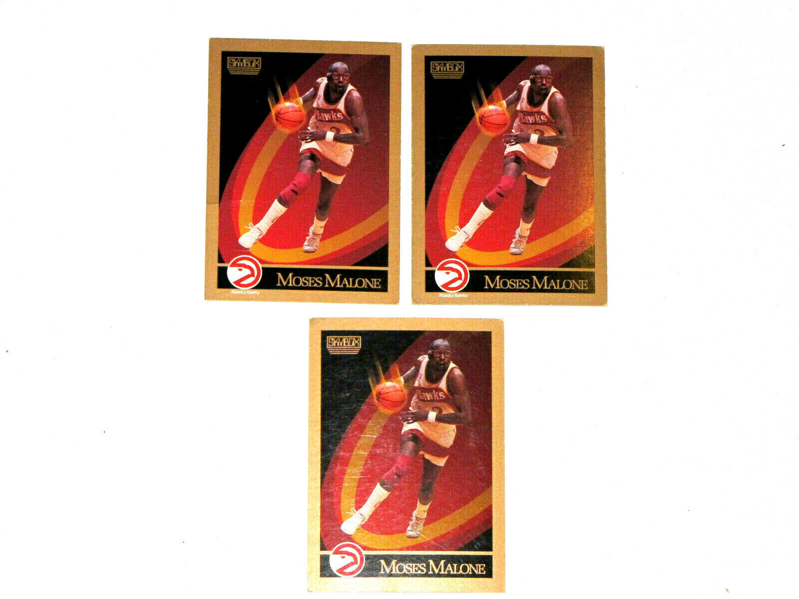 Lot Of 3 1990-91 SkyBox Moses Malone Basketball Card # 6  Без бренда