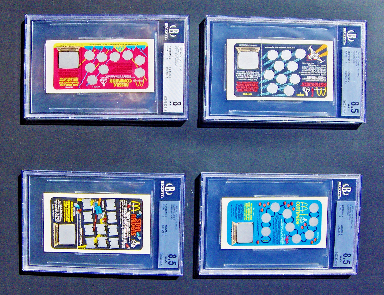 LIMITED VERY RARE 1982 Graded  (4) 8-8.5 Cards UNSCRATCHED SET - Atari McDonalds Без бренда Not Applicable - фотография #7