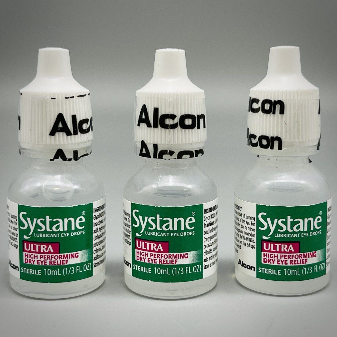 Alcon Systane ULTRA Lubricant Eye Drops High Performing 10ml 1/3oz 3PK Exp 3/24+ Alcon Does Not Apply