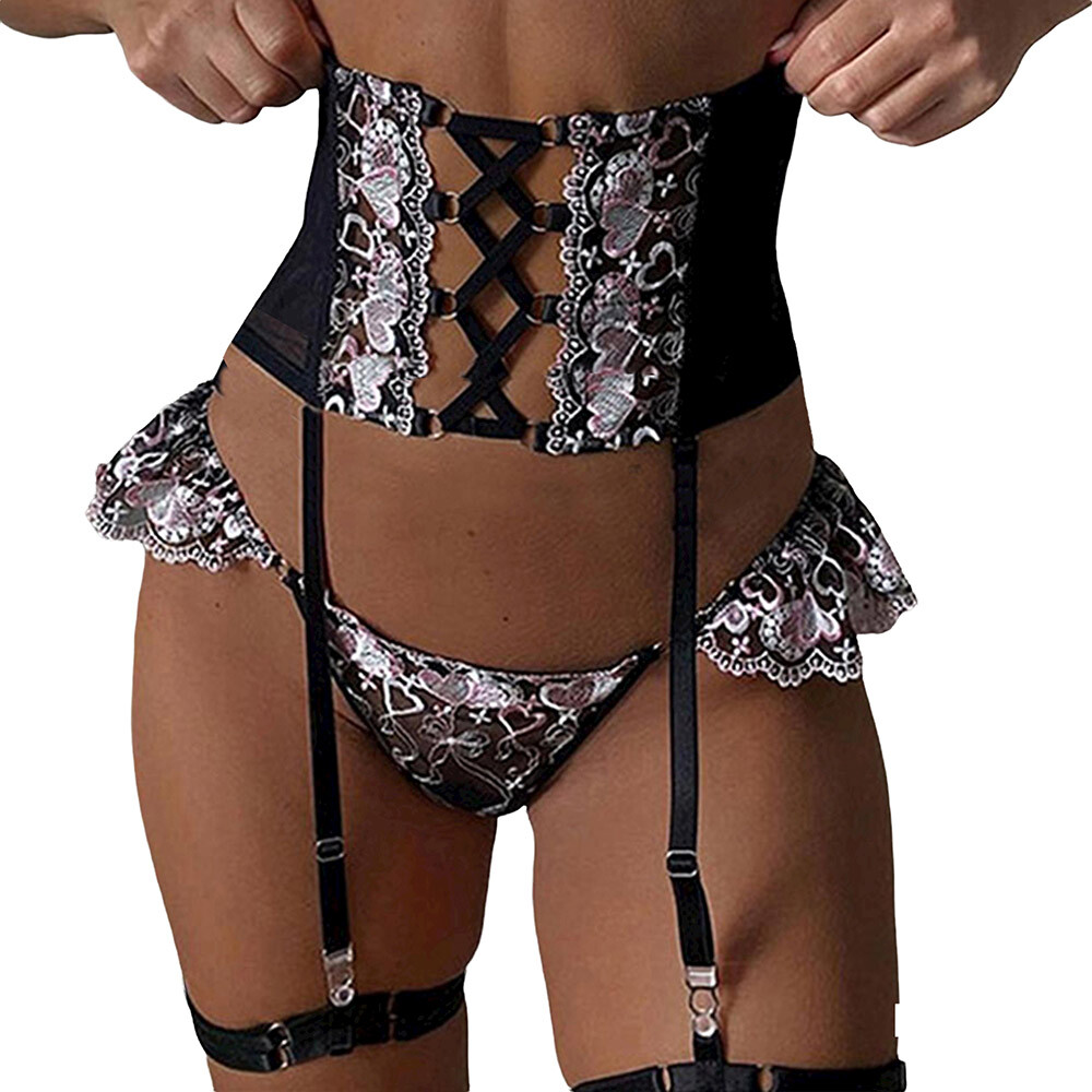 Women's Sexy Lace Babydoll Nightwear Bra Thong Lingerie Set Underwear Sleepwear Unbranded - фотография #7