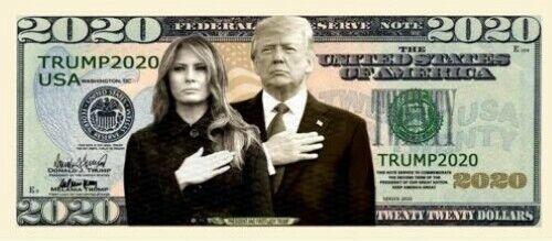 Trump 2020 Collectible Pack of 5 First Couple Funny Money Novelty Dollar Bills Без бренда - фотография #2