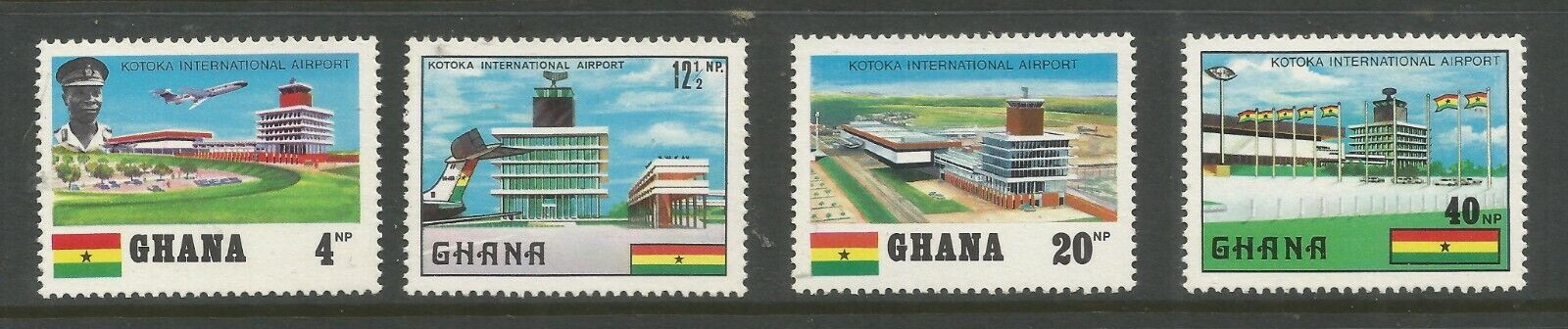 GHANA, 1970 KOTOKA AIRPORT (4), S.G 569-572, MNH** Без бренда
