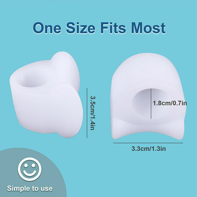 4Pairs Silicone Gel Bunion Toe Corrector Orthotics Straightener Separator Pain Unbranded Does not apply - фотография #2