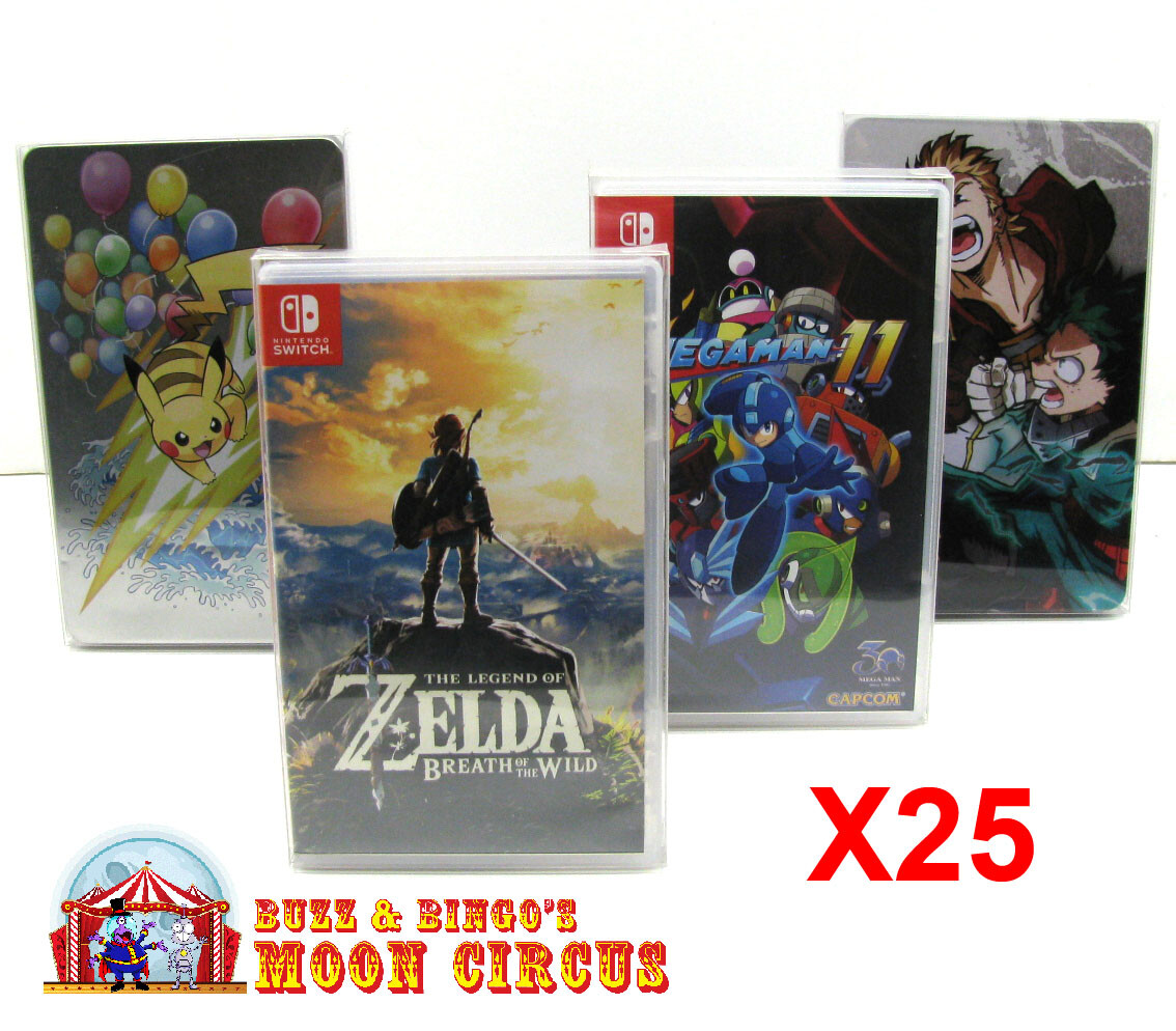 25x NINTENDO SWITCH PLASTIC & STEELBOOK GAMES - CLEAR PROTECTIVE BOX PROTECTOR  Dr. Retro Does Not Apply