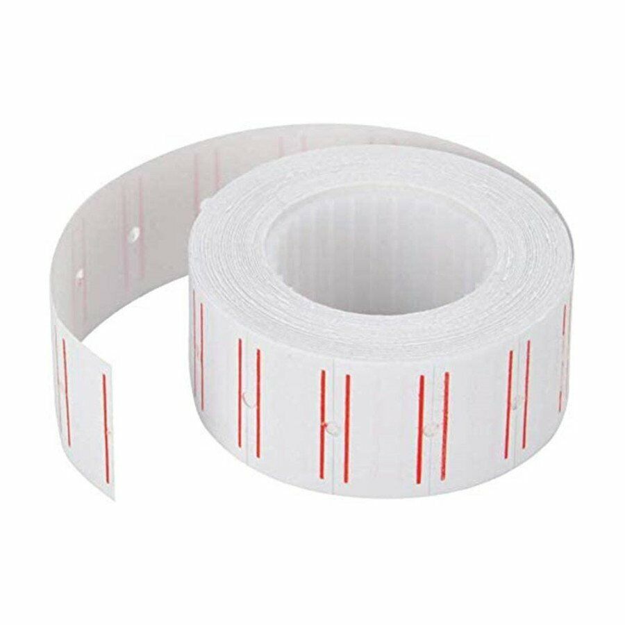 6000PCS 10 Rolls Price Gun Tag Sticker Label Refill MX 5500 Paper White Red Line Unbranded Does Not Apply - фотография #5