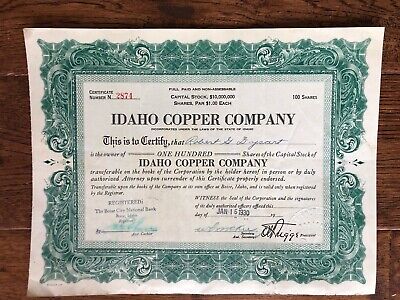 6 Stock Certificates Saxon Motor General Mines Idaho Copper Co US Food Product Без бренда - фотография #7