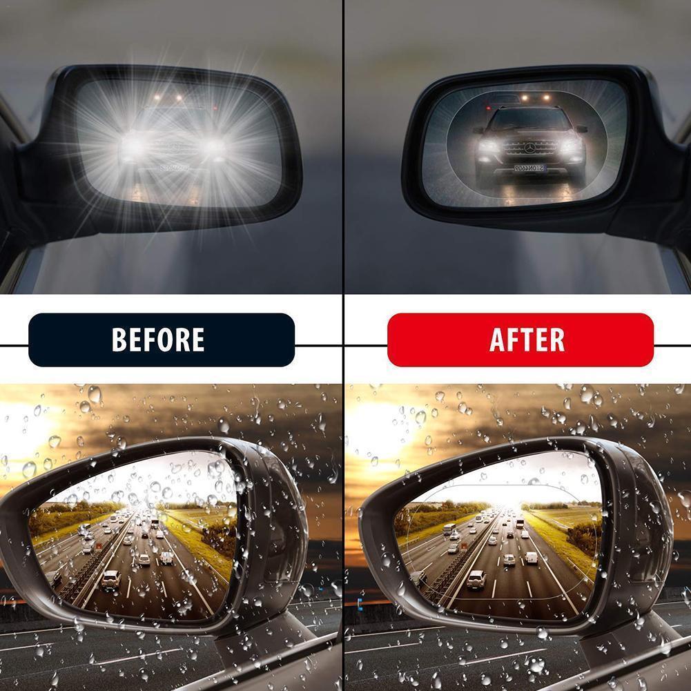 2x Waterproof For Car Rearview Mirror Rainproof Anti-Fog Rain-Proof Film Sticker Unbranded - фотография #5