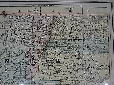Lot 2 Antique Maps Arizona New Mexico Gaskell's Atlas of the World Century 1897 Без бренда - фотография #12