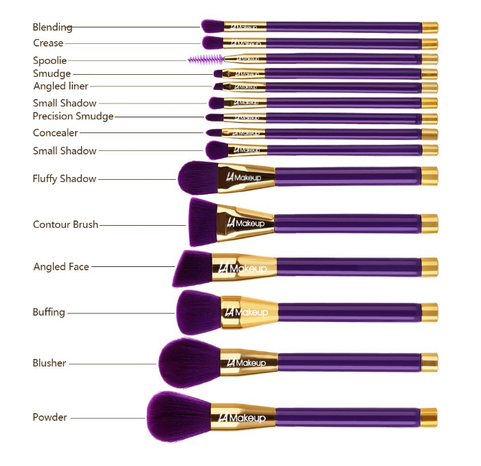  15Pcs Makeup Brushes Cosmetic Powder Foundation Cosmetic Brush Set US  LA Makeup - фотография #3