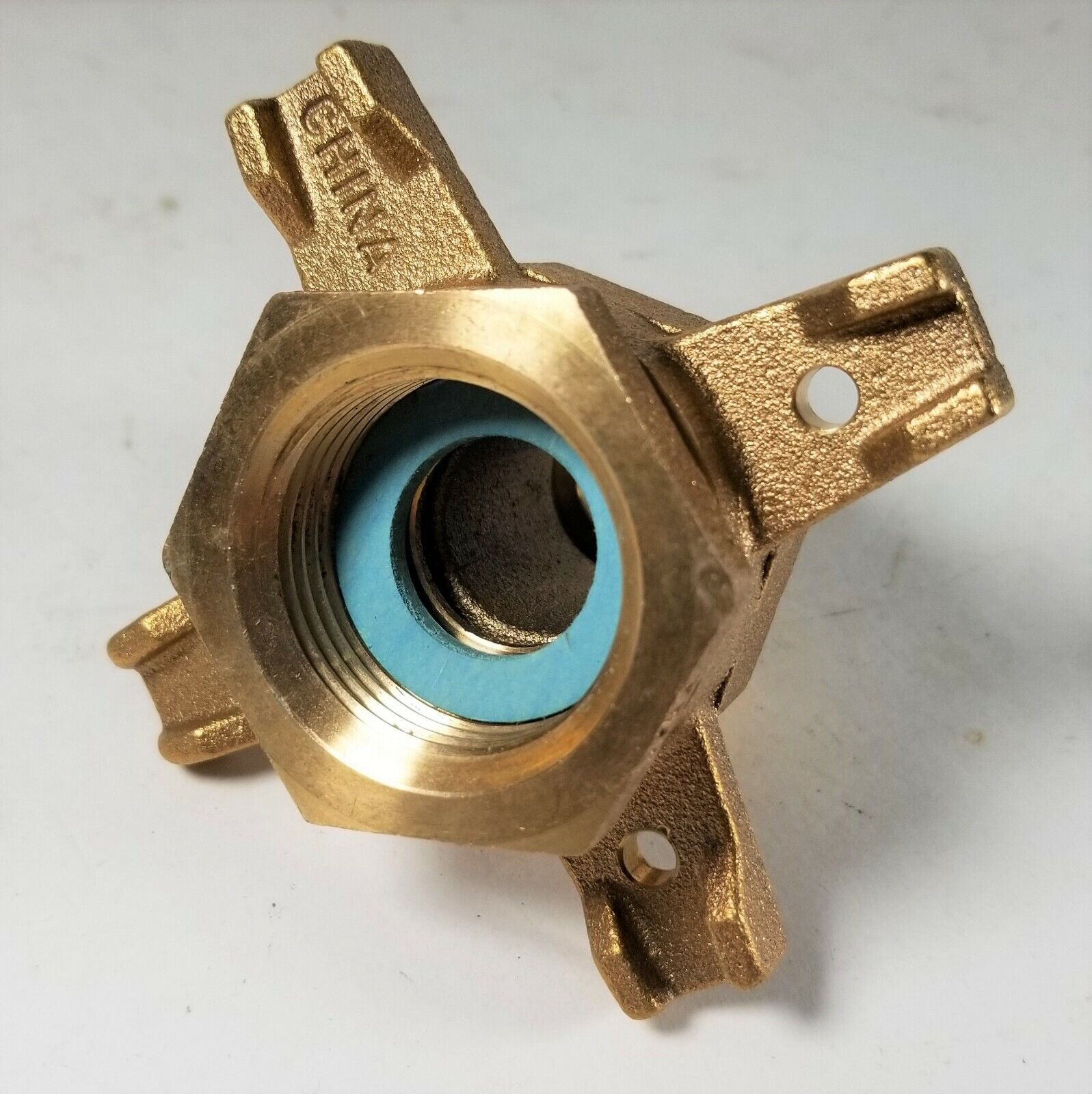 10 - Water Meter Yoke Expansion Connection Wheel for 5/8" x 1/2" Meter, NL Brass Trumbull 368-0630 - фотография #6