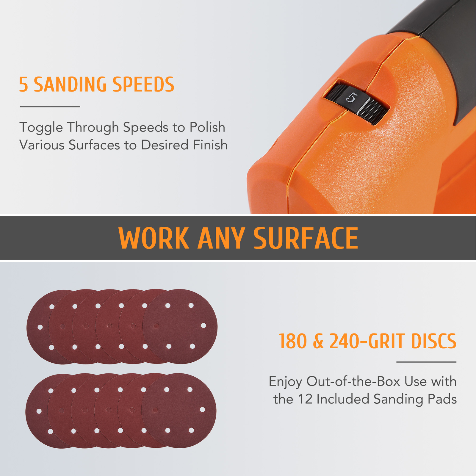 Reliable 9in Drywall Sander: 850W Power Vacuum System 5 Speeds LED Strip Preneex Does Not Apply - фотография #8