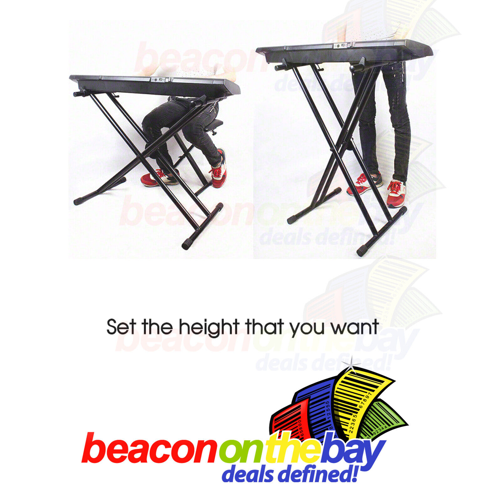 Adjustable Keyboard Stand Piano Stool Set Seat Folding Bench Chair Portable Seat Ashtec Does Not Apply - фотография #2