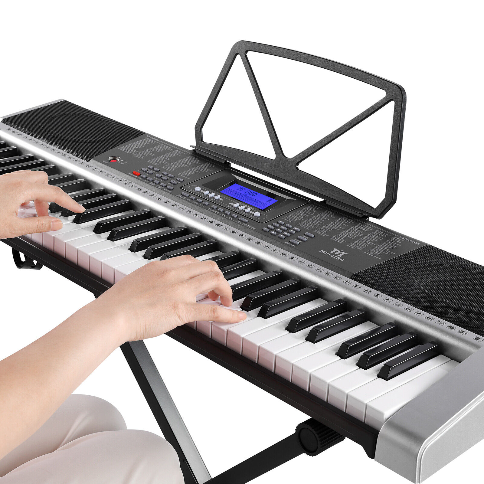New Portable 61 Key Electronic Keyboards Piano LCD Screen w/Headphone,Microphone Mustar S6010300 - фотография #15