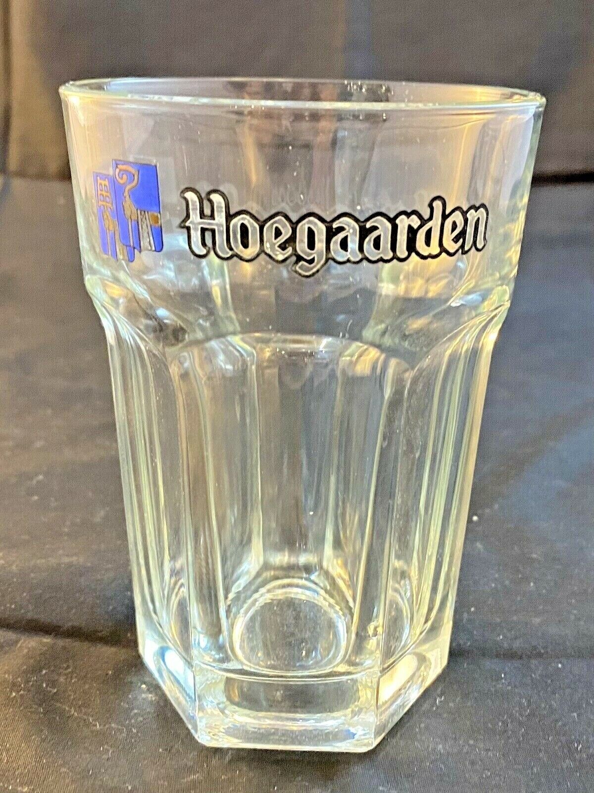 VINTAGE Beer Glasses 1- 16 oz. & 4- 5 oz. HOEGAARDEN 6-Sided Clear 5-Piece Set hoegaarden - фотография #4