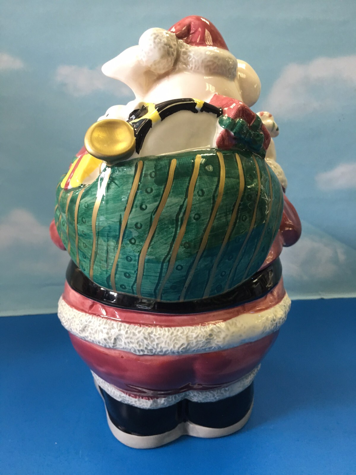 FITZ & FLOYD OMNIBUS OCI  VINTAGE  PIG SANTA CLAUS CHRISTMAS COOKIE JAR NEW rare Fitz & Floyd - фотография #5