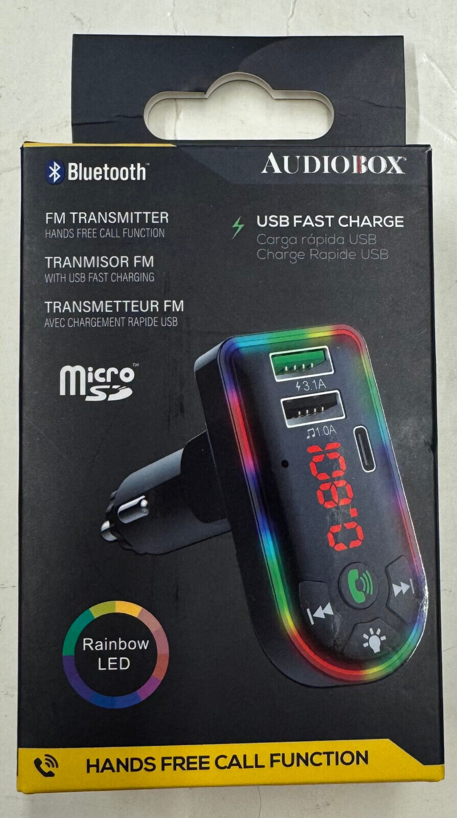 Audiobox FM Transmitter USB Fast Charge (TR-20) Audiobox TR-20