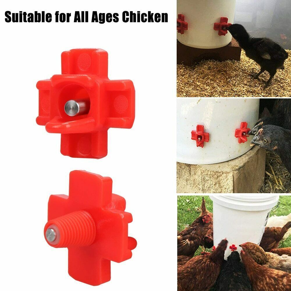 6Pcs/Lot Automatic Bird Quail Chicken Drinkers Hen Water Nipple Feeder Poultry Unbranded Does not apply - фотография #3