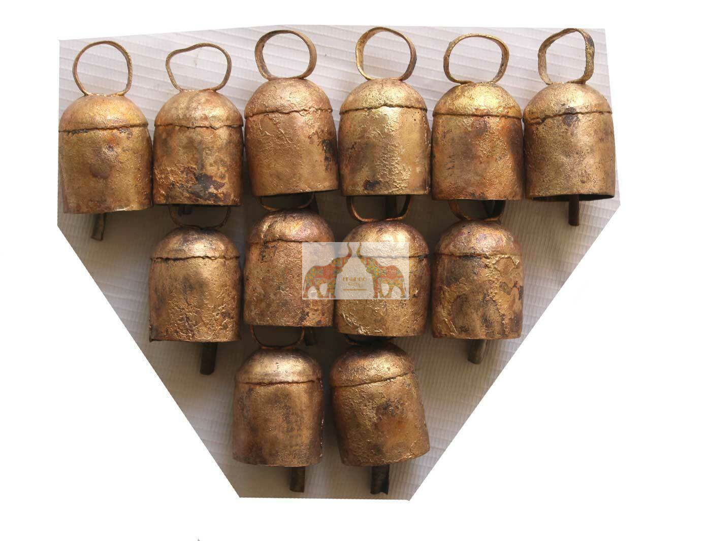 Handmade Decorative 2.5" Inches Tin Metal Bells Home Decor Vintage X Mas Lot 12 Home Decor Bells