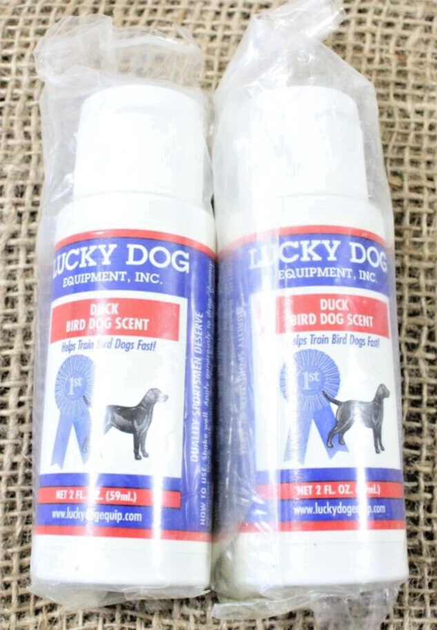 2 Lucky Dog Bird Hunting Field Trial Training Scent Duck 2 OZ Bottles NOS LUCKY DOG Duck