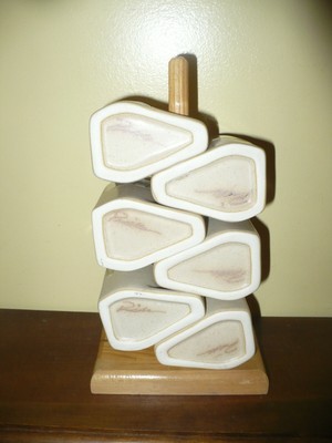 6 Rodolfo Padilla Drip Glazed Pottery Signed Espresso 3 Oz. Mugs Stacking w/Tree C&C Ceramics - фотография #3