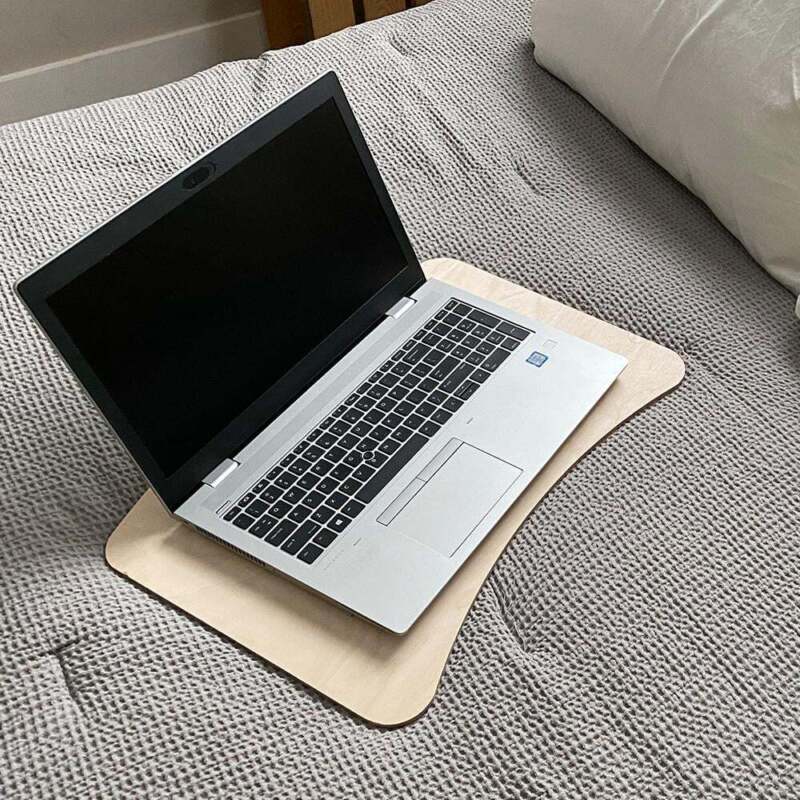 Unfinished Wood Lap Desk Curved Edge Wooden Laptop Tray Does not apply - фотография #4