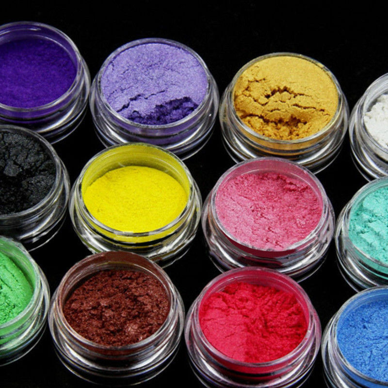 12Pcs/Set Natural Mica Pigment Powder For Nail Soap Cosmetic Resin Colorant Dye Unbranded Does Not Apply - фотография #5