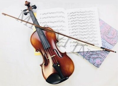 MI&VI 5 Basic Pernambuco Violin Bow Ebony Frog 4/4 -Octagonal Silver Nickl Stick MI & VI VN-MIVI-Real-Full-Size-Fiddle-String-Mill-Tuner-Stand-Horse-Hair - фотография #8