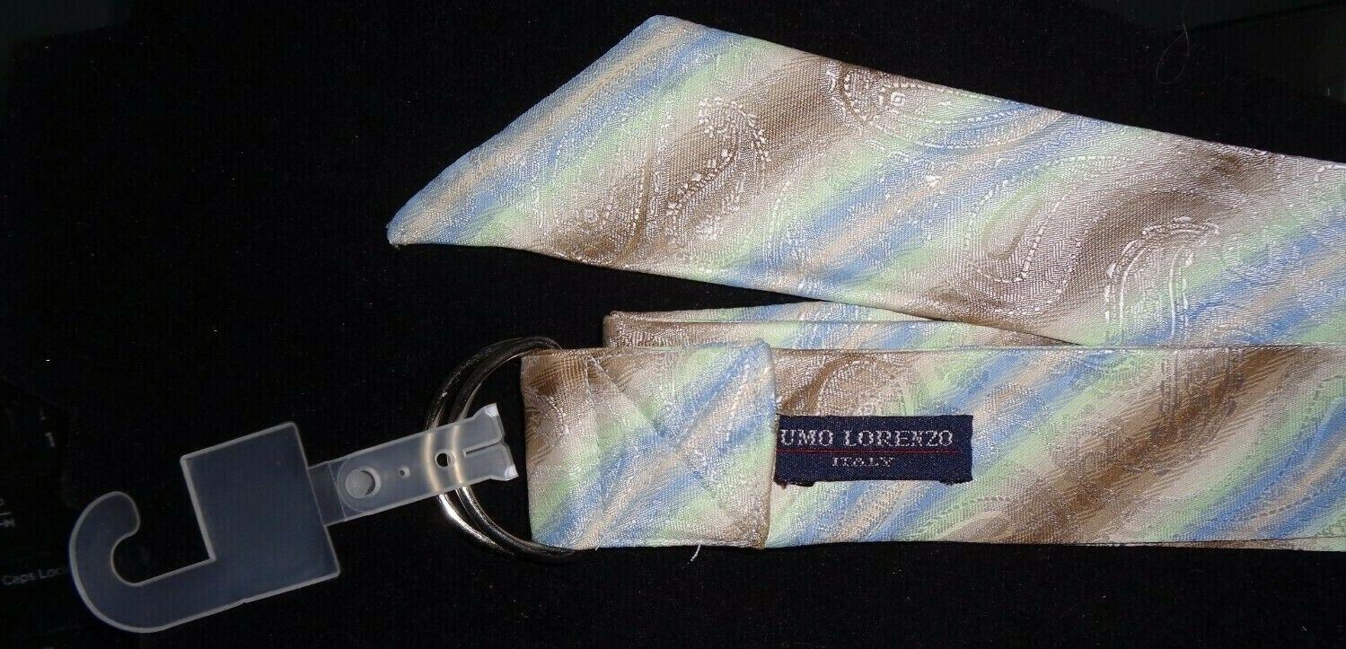 WOMENS TIE FABRIC BELTS  Lot of 3 with Double Ring Closure Umo Lorenzo Italy - фотография #2