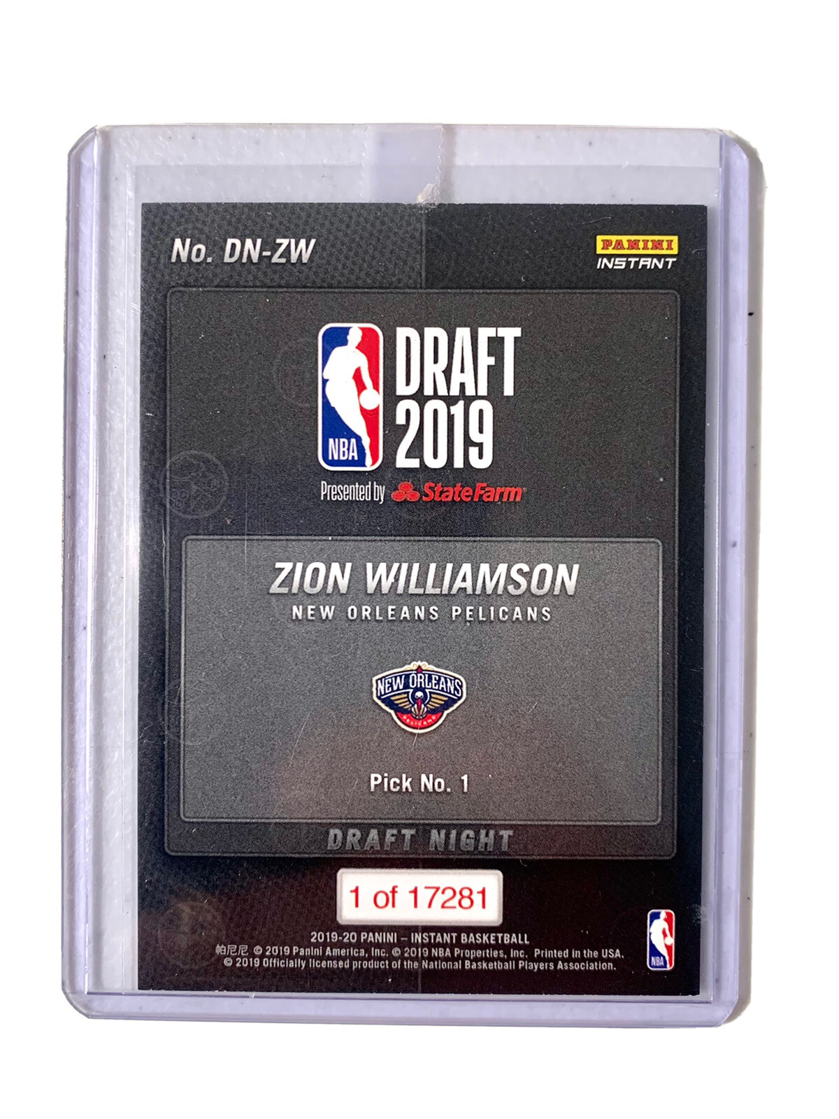 Zion Williamson Rookie Card LOT RC 🏀 2019 Instant Draft Night GEM-MINT 1 / #'d  Без бренда - фотография #4