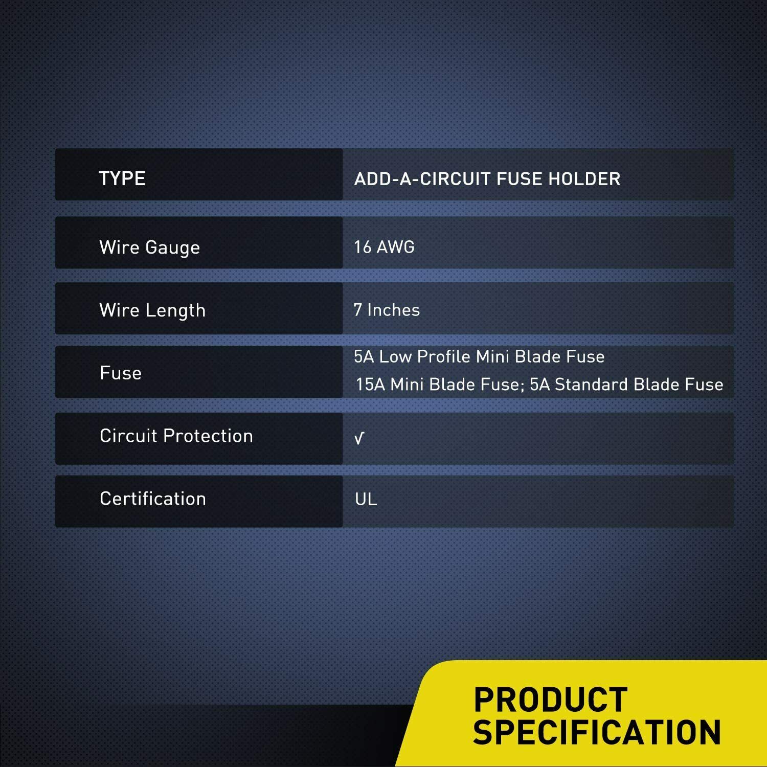 10Pack Car Add-a-Circuit Fuse Adapter w/ Standard & Mini TAP Blade Fuse Holder Nilight 50040R - фотография #5