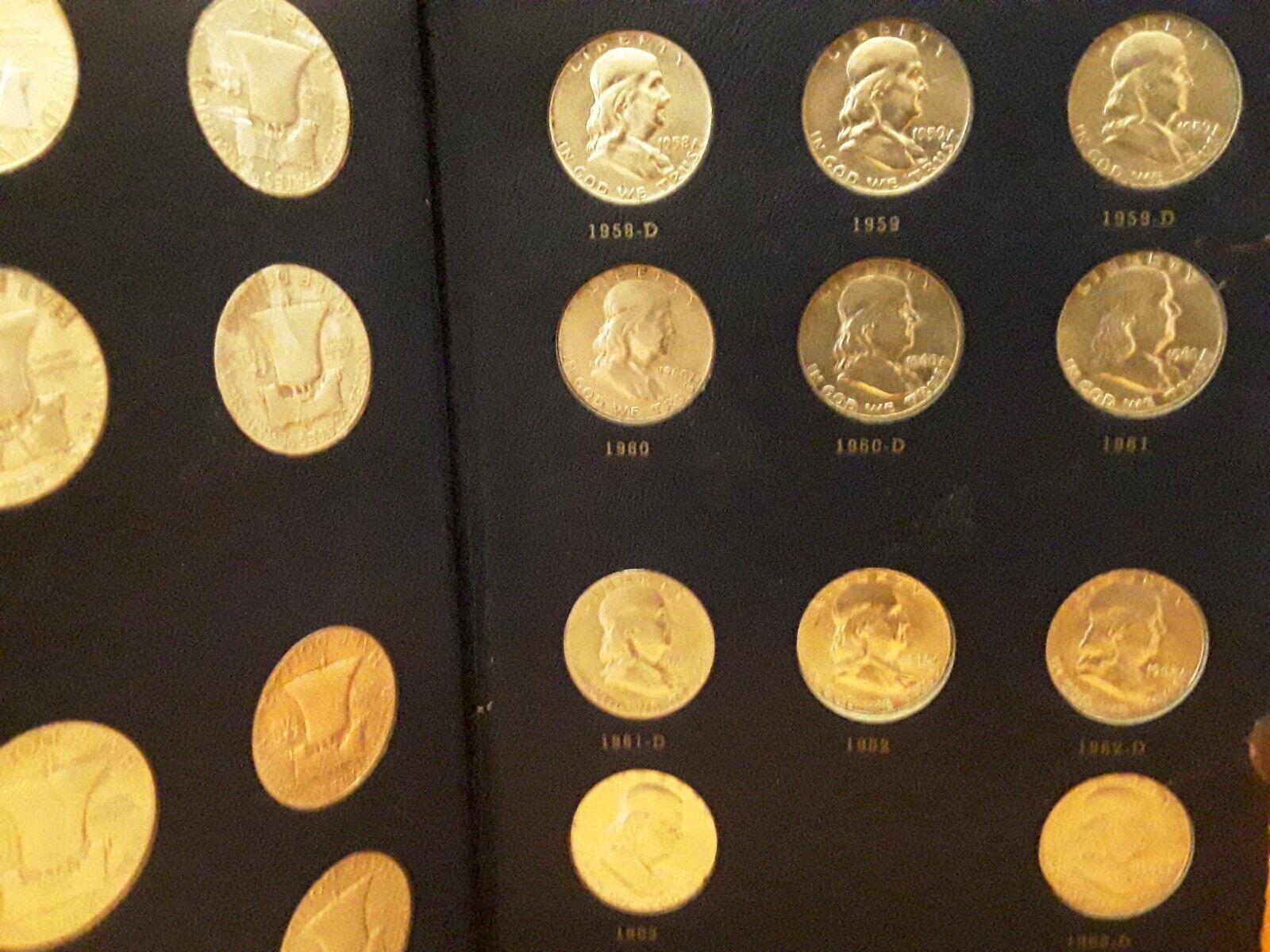 FRANKLIN SILVER HALF DOLLARS 1948-1963 TOTAL COINS 35 Без бренда - фотография #8