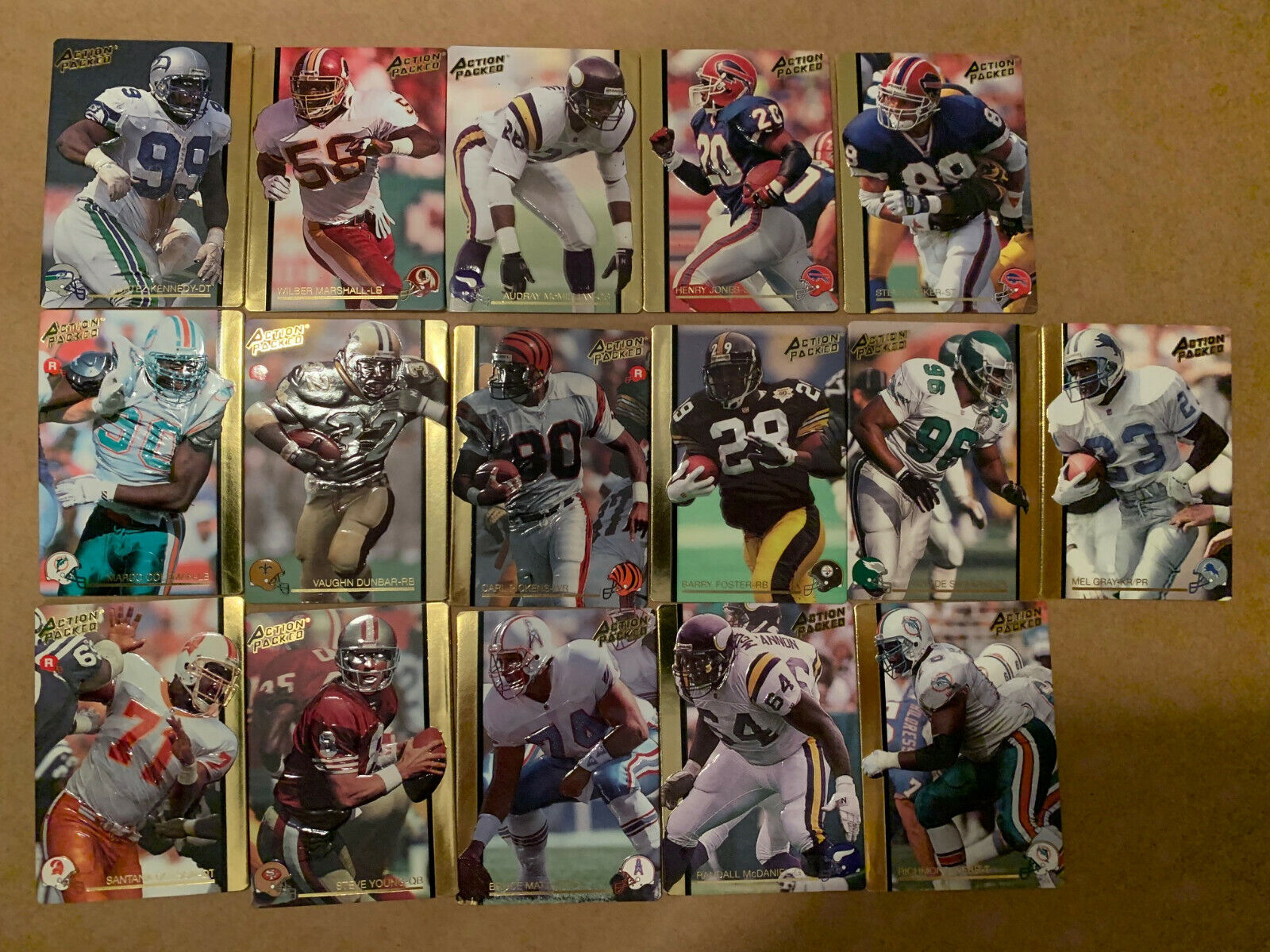 NFL Football Signed by 19(5 HOF) '93 NFLPA Awards Banquet+16 Action Packed Cards Без бренда - фотография #11