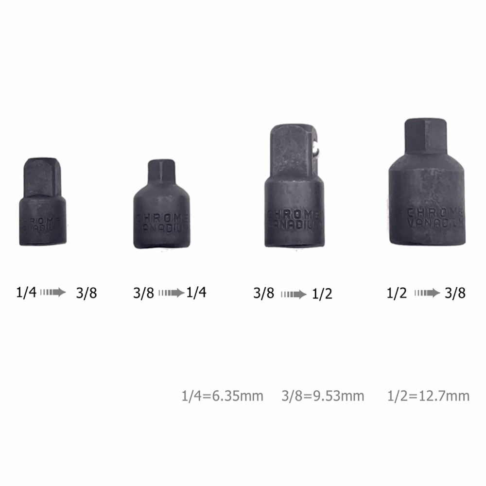 4-pack 3/8" to 1/4" 1/2 inch Drive Ratchet SOCKET ADAPTER REDUCER Air Impact Set Geartronics Does Not Apply - фотография #5