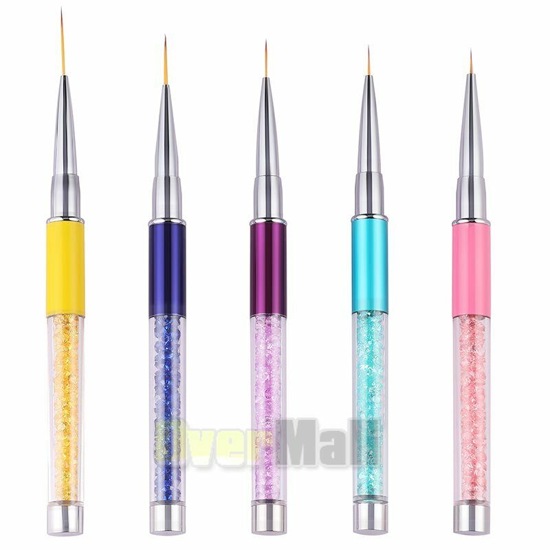 10 Pieces 3D Nail Art Brushes Set Nail Liner Ombre Brush Nail Painting Design Unbranded Does not apply - фотография #7