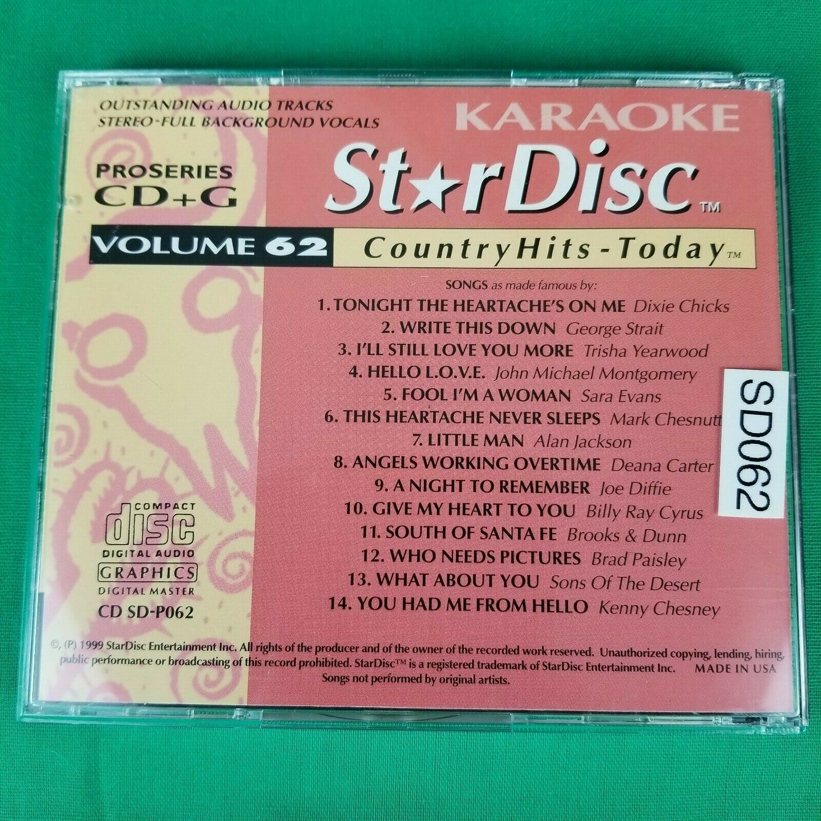 Pre-Owned Lot of 2 StarDisc Karaoke Country Classics CD+G Volume 62 & 71 Star Disc - фотография #3