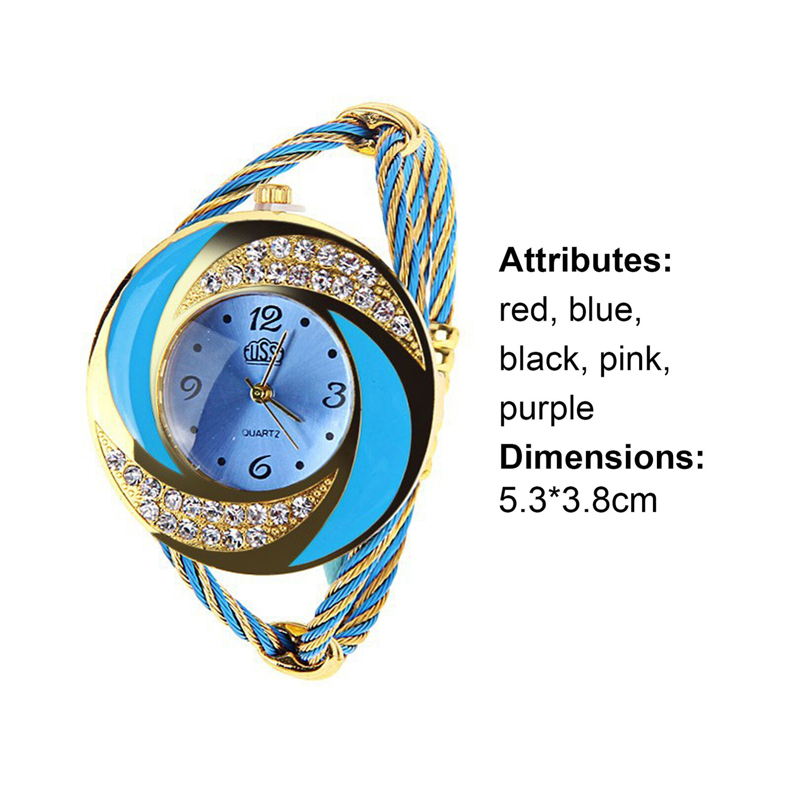Bangle Watch Quartz Movement Waterproof Analog Quartz Bracelet Watch Round Unbranded - фотография #4