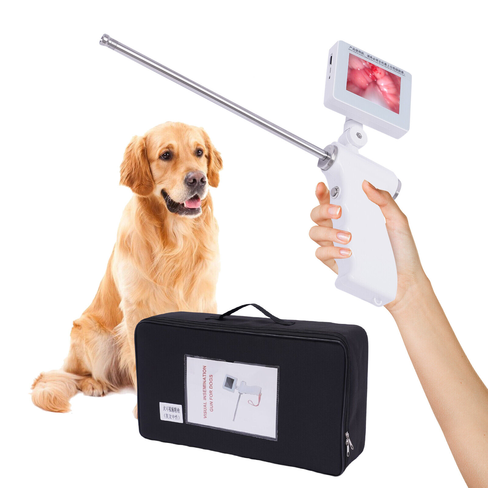 Visual Artificial Dog Insemination Gun Kit 5MP Camera + 20x Insemination Tubes Unbranded Does Not Apply - фотография #2