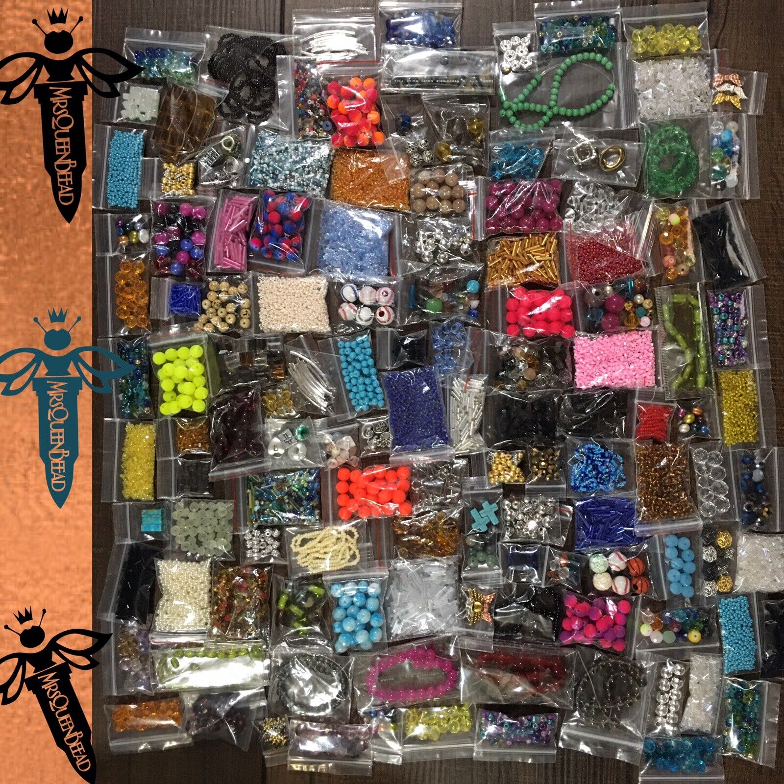 Lot Of BEADS 40 Bags Jewelry Making Supplies Loose Mixed Glass Acrylic Metal👑🐝 MrsQueenBeead - фотография #3