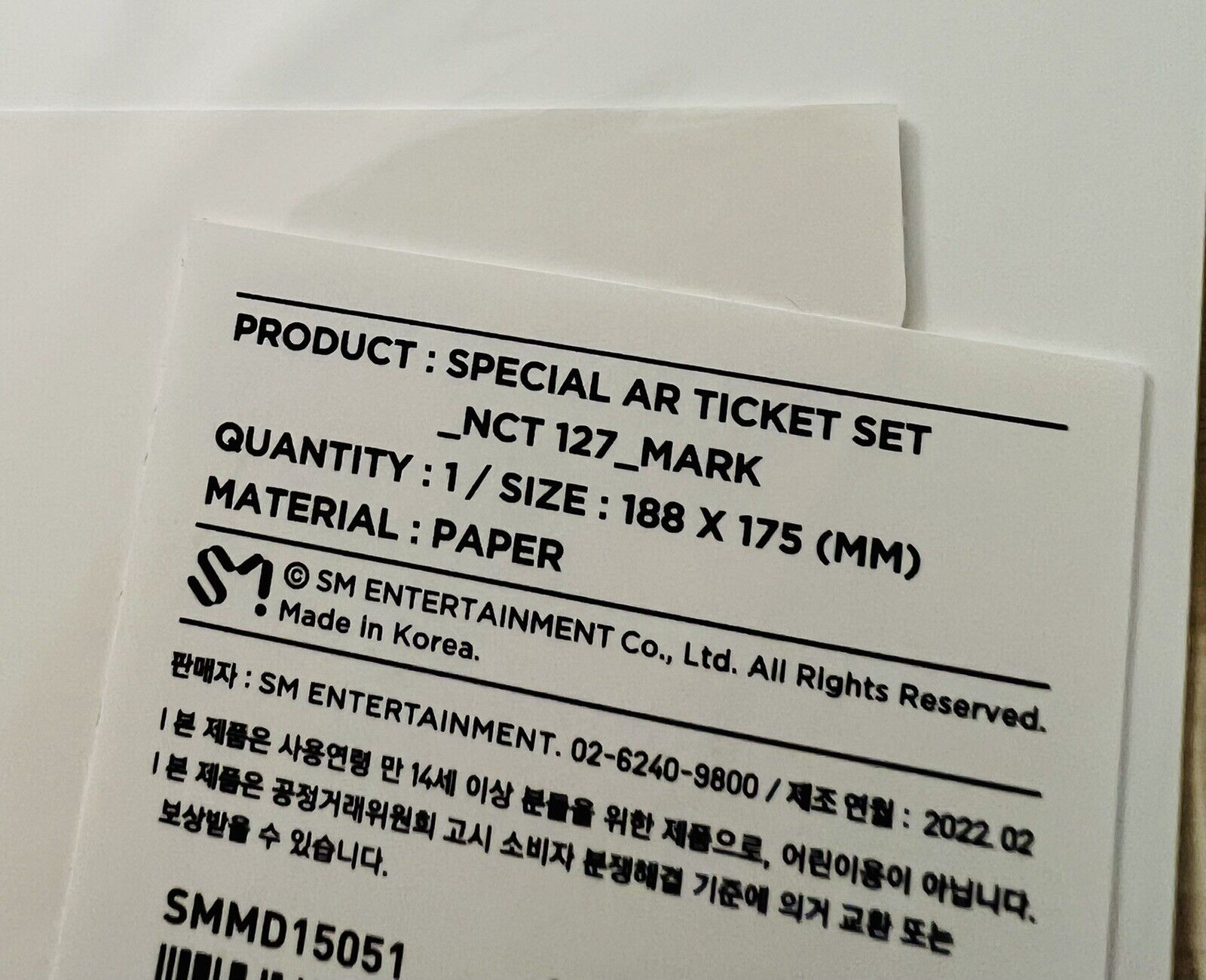 [MARK] NCT 127 SMTown LIVE 2022 SMCU Express @Kwangya AR Ticket Photocard Set Без бренда - фотография #3