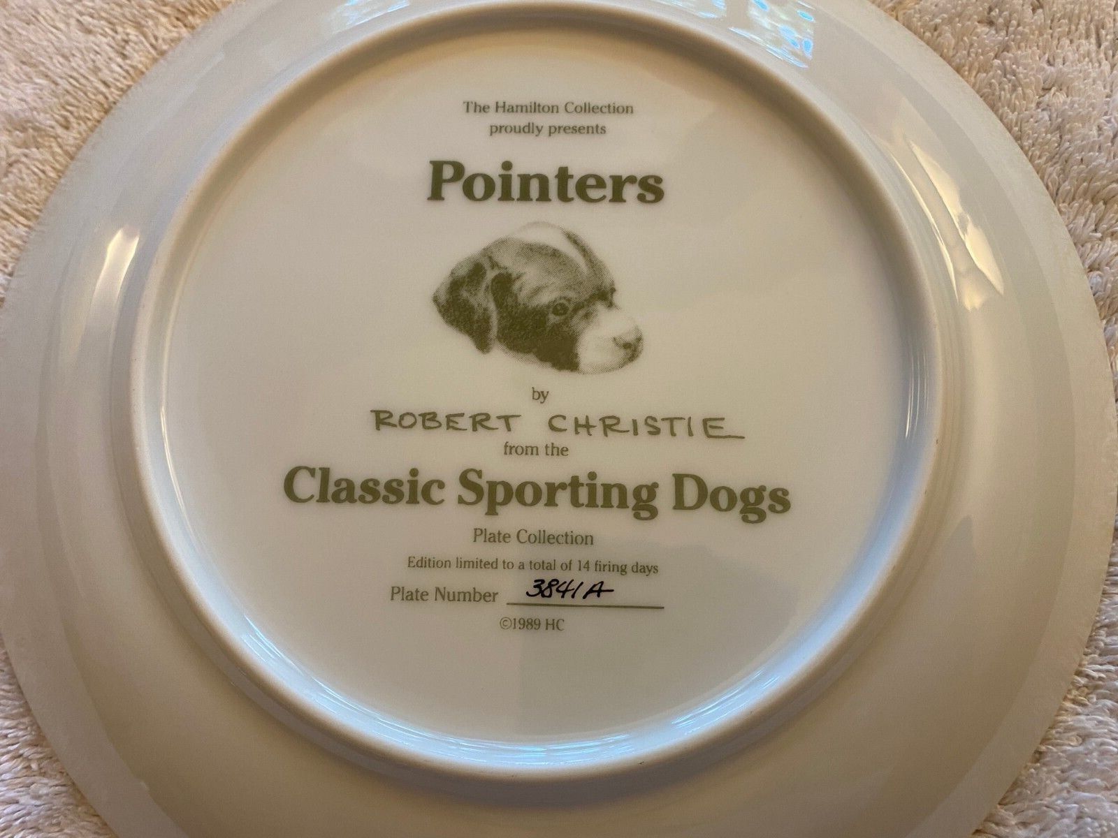 Classic Sporting Dogs- Robert Christie- Hamilton Collection 3841A NOS Pointers Без бренда - фотография #6