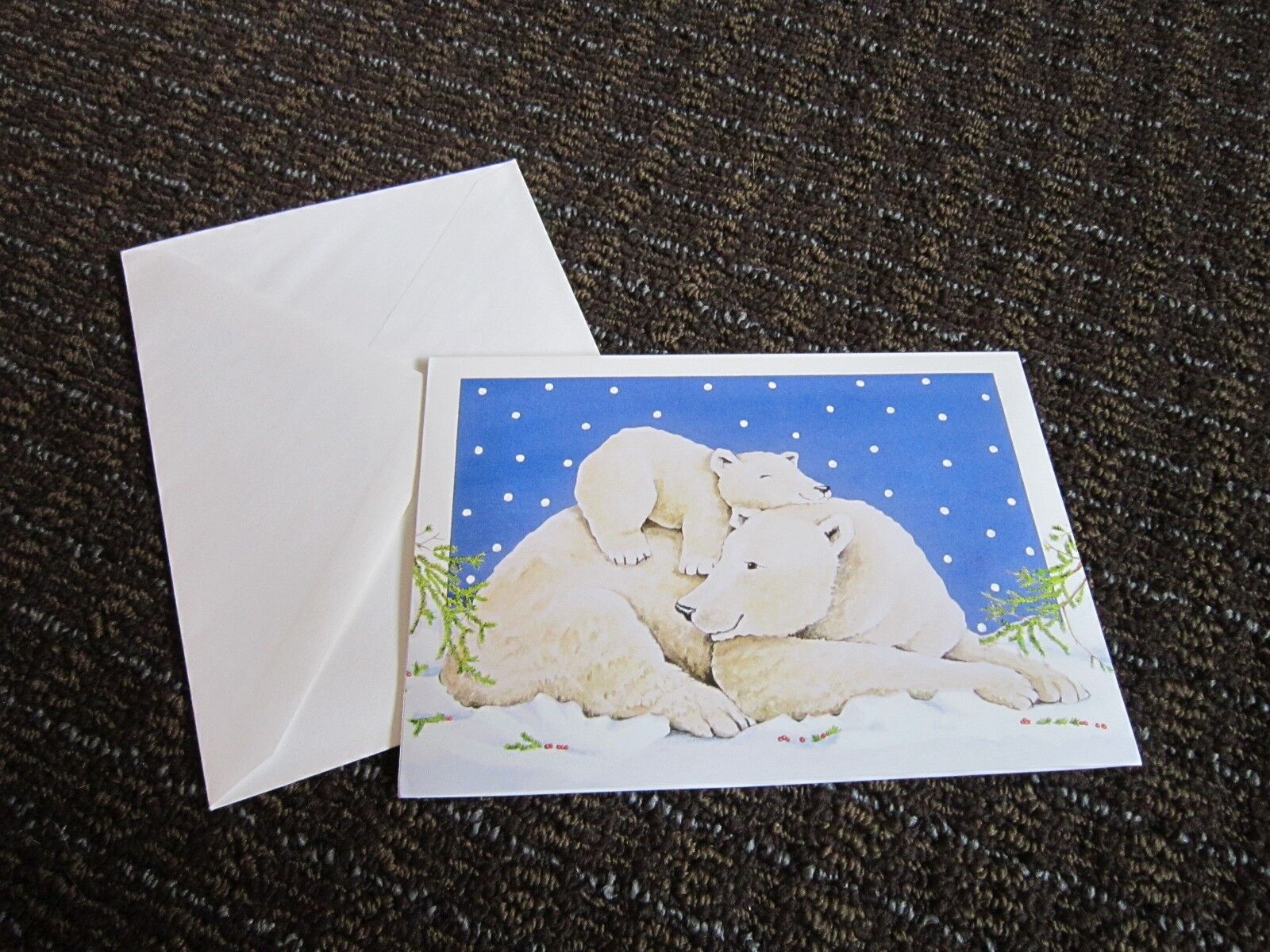 Jackie Frerichs Polar Bear Love Christmas Card Collectible Holiday UNUSED Без бренда
