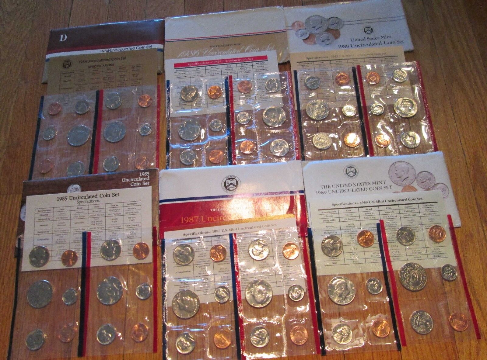 1968 to 1981 US Mint Mint Sets 14 sets P & D Uncirculated COA Good value Без бренда - фотография #5