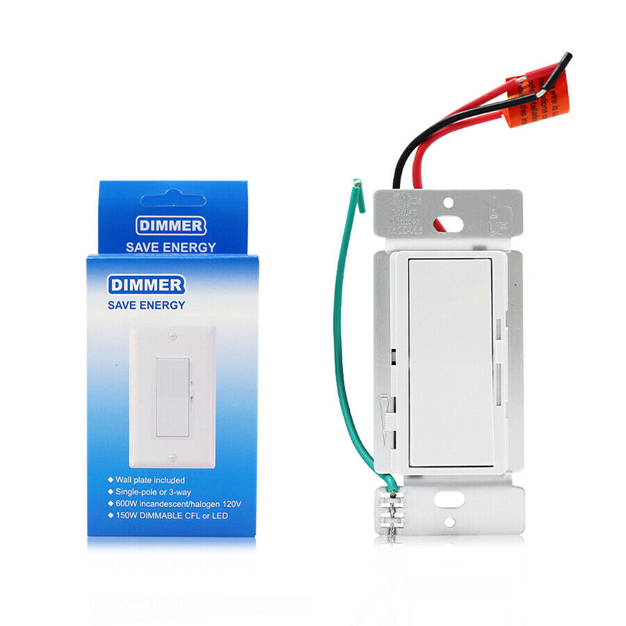 Decora Dimmer Light Switch Single Pole / 3-Way - LED / Incandescent / CFL 2 Pack Paladin - фотография #2